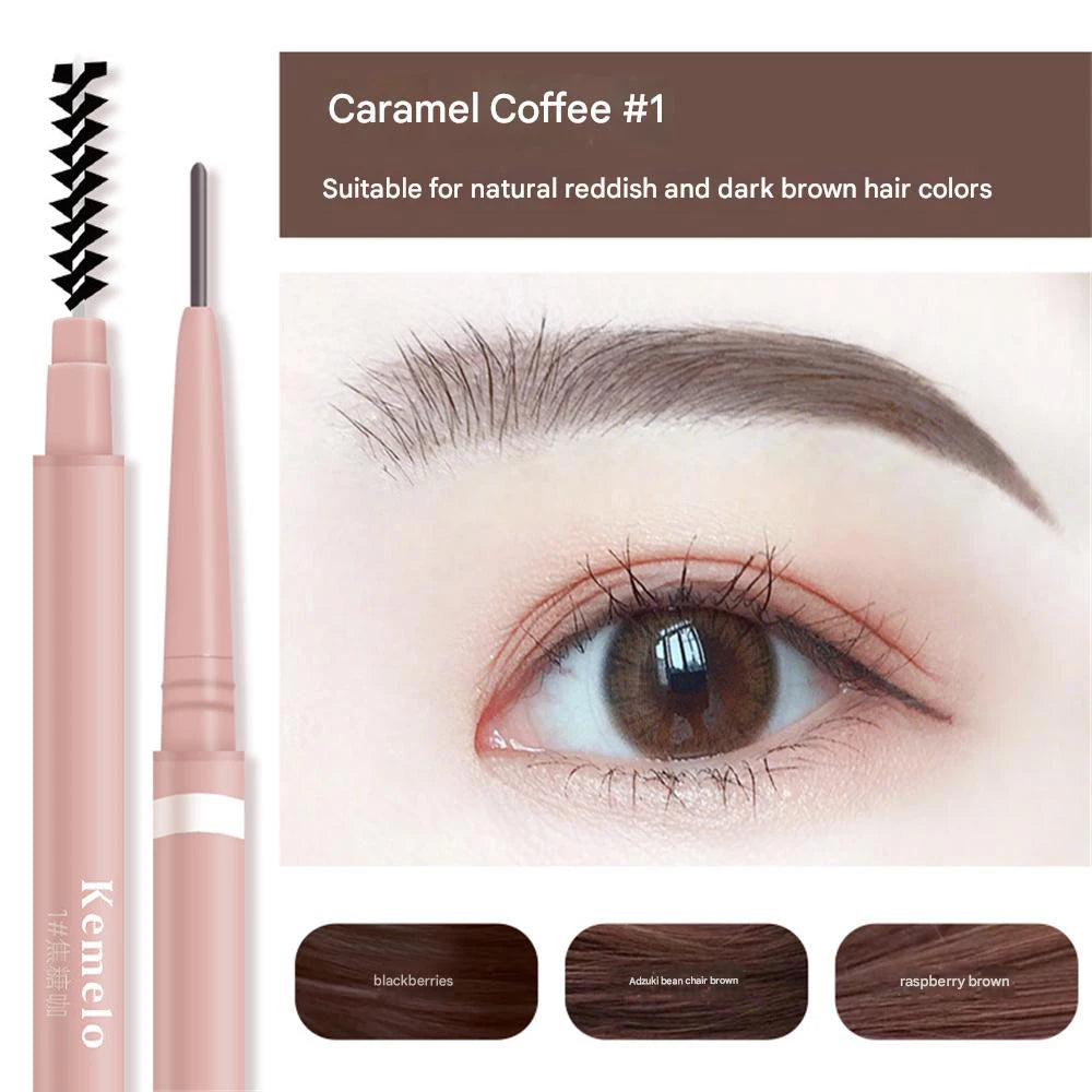 1.5mm Ultra-Fine Waterproof Eyebrow Pencil with Spoolie Brush