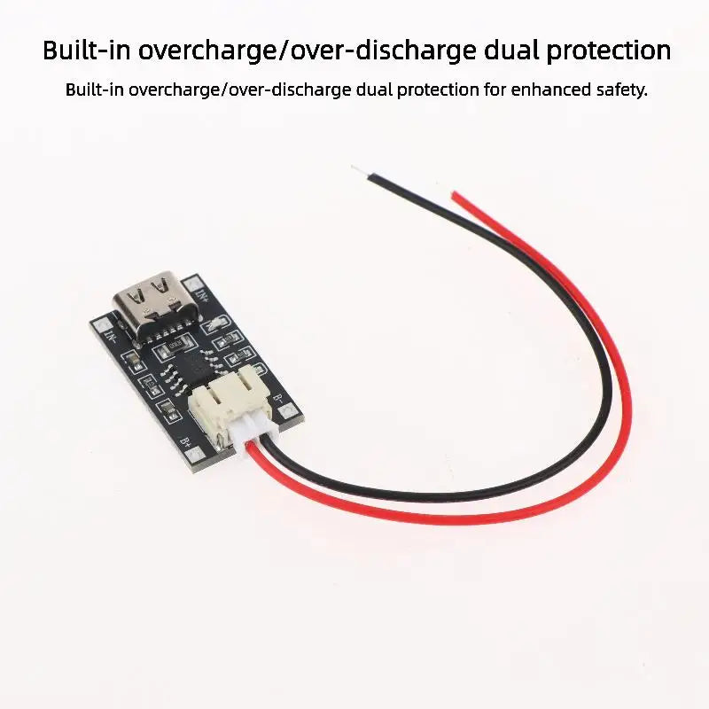 TP4056 3.7V Li-ion Charging Module – Type-C, 1A & PH2.0