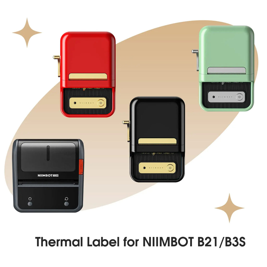Niimbot Thermal Label Paper 5 Rolls 30–50mm | B1 B21 B203 B3S Thermal Label Rolls PRIMED