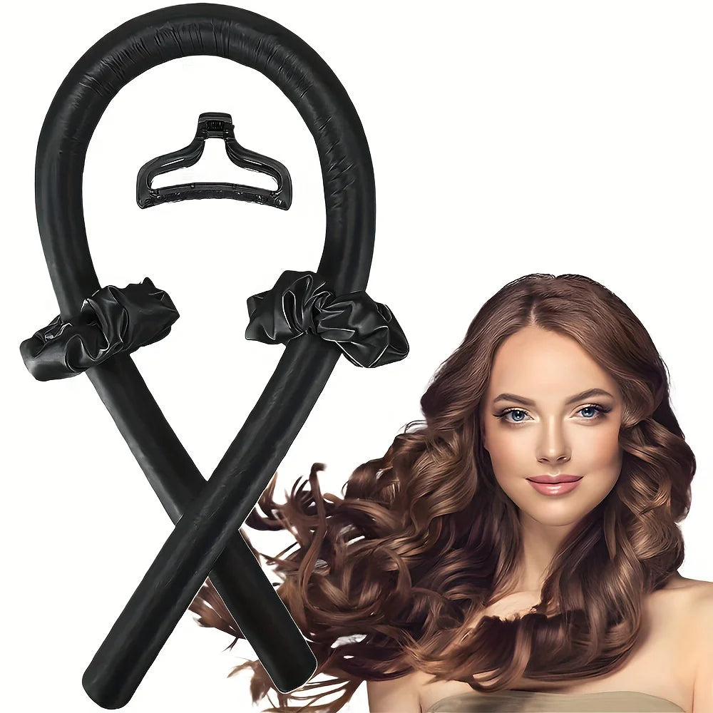 Sponge Hair Curlers Set – 4 Heatless Soft Curling Rods & Scrunchies