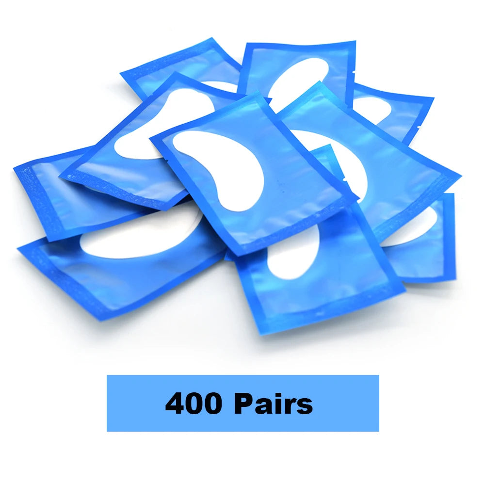 400 Pairs Hydrogel Under Eye Pads for Eyelash Extensions Eyelash Extension Pads PRIMED 400 Pairs Blue
