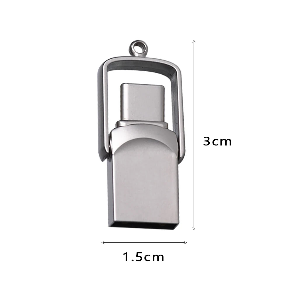 JASTER Metal USB-C Flash Drive OTG Pen Drive 4GB–128GB USB Flash Drive PRIMED