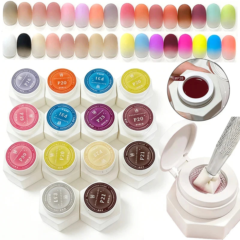 39-Color No-Wipe Cushion Patting Gel – Gradient UV Nail Polish Gel Nail Polish PRIMED