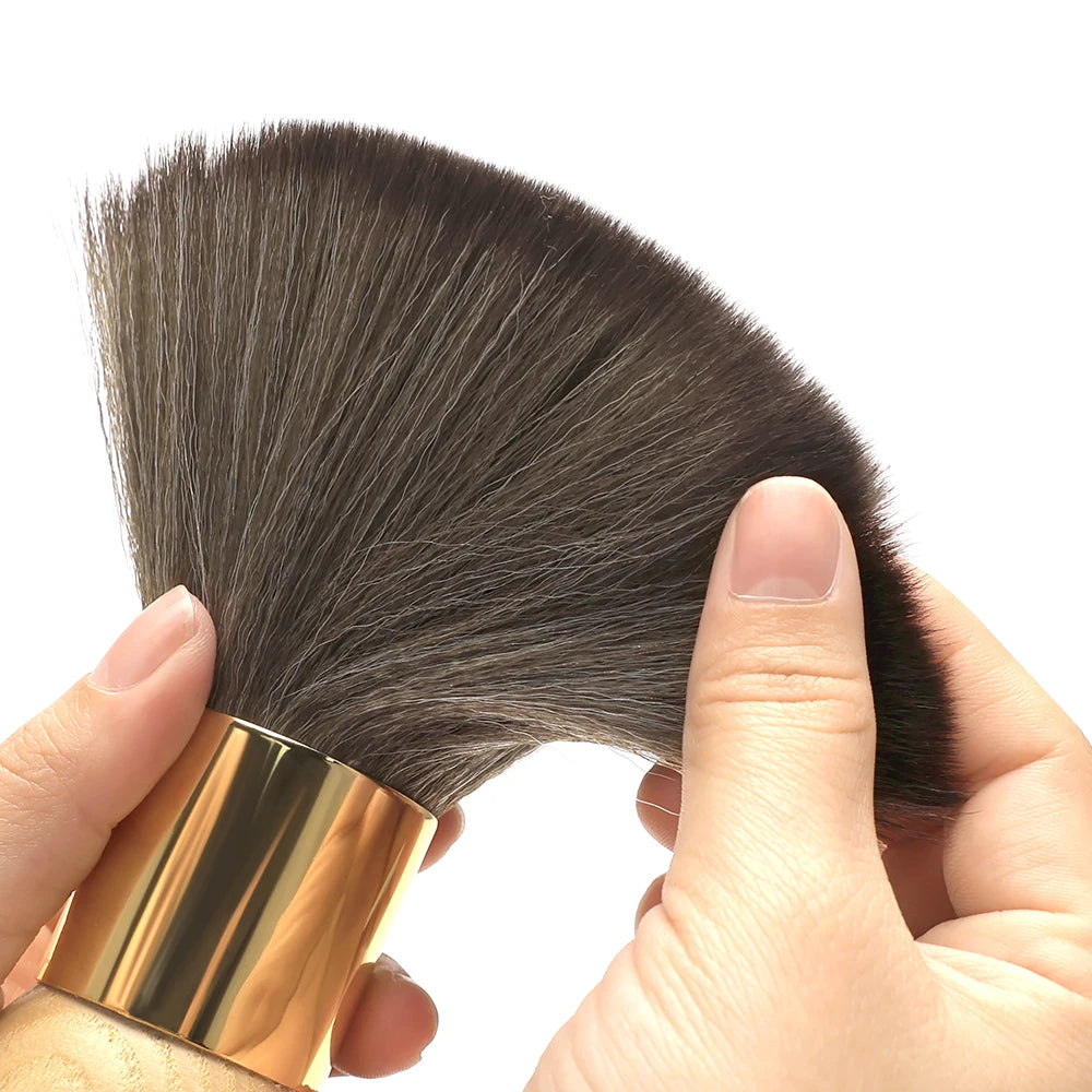 Soft Black Barber Neck Face Duster Brush – Salon Hair Tool