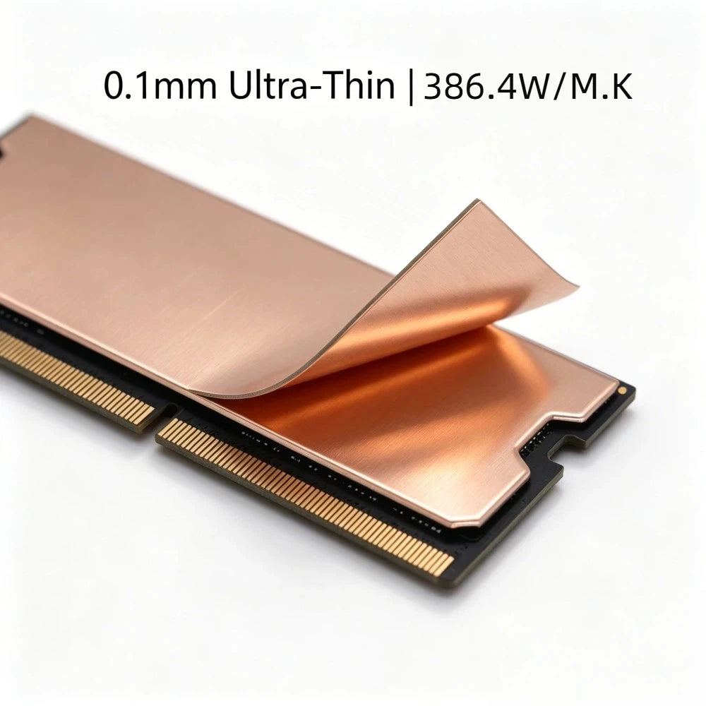 TISHRIC Pure Copper DDR5/DDR4 RAM Heatsink – Ultra-Thin Cooler RAM Heatsink Cooler PRIMED