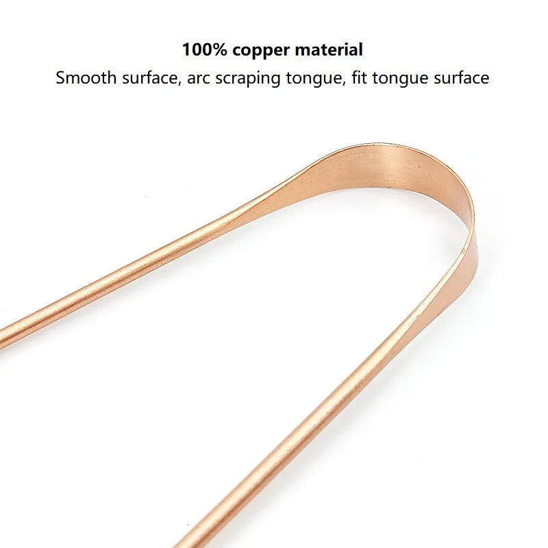 100% Copper Tongue Scraper – Fresh Breath Oral Hygiene Tool