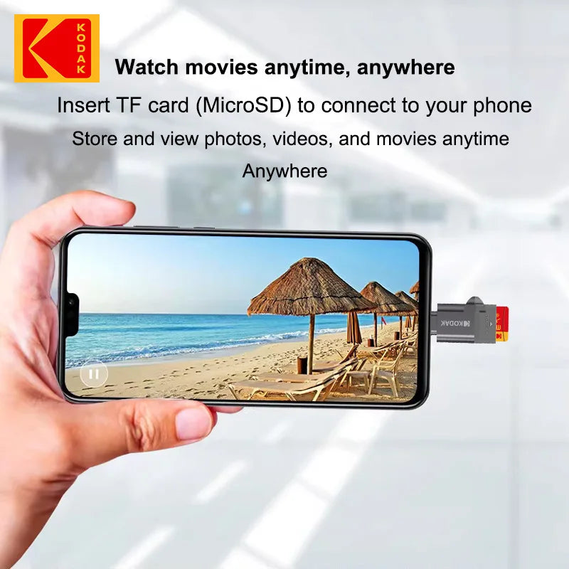 Kodak Type-C Micro SD Card Reader OTG Adapter C100 SD Card Reader PRIMED