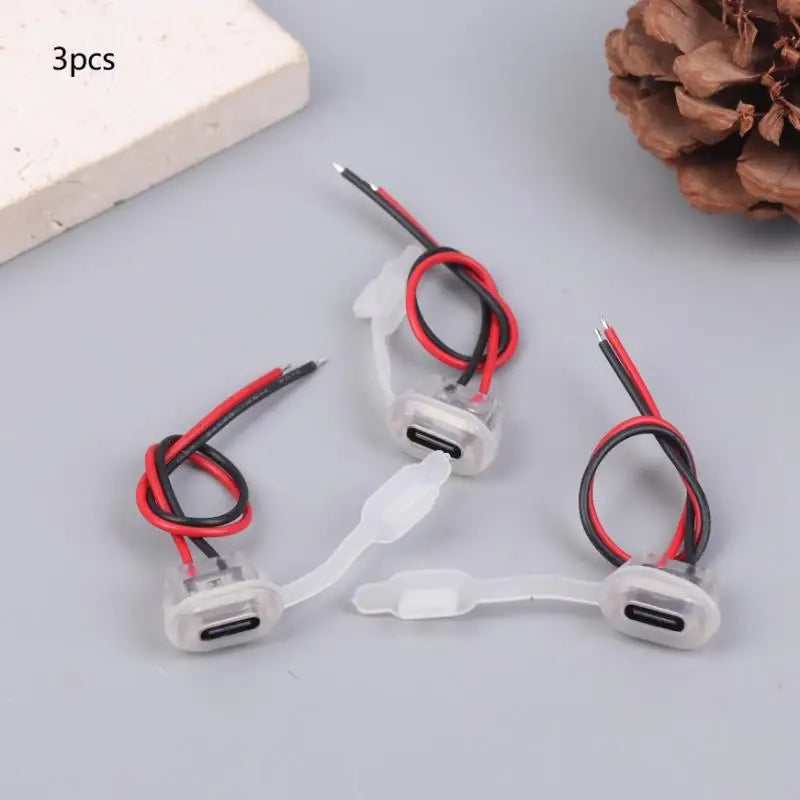 USB Type-C Waterproof Female Connector Night Light 3A 5V 3/6Pcs