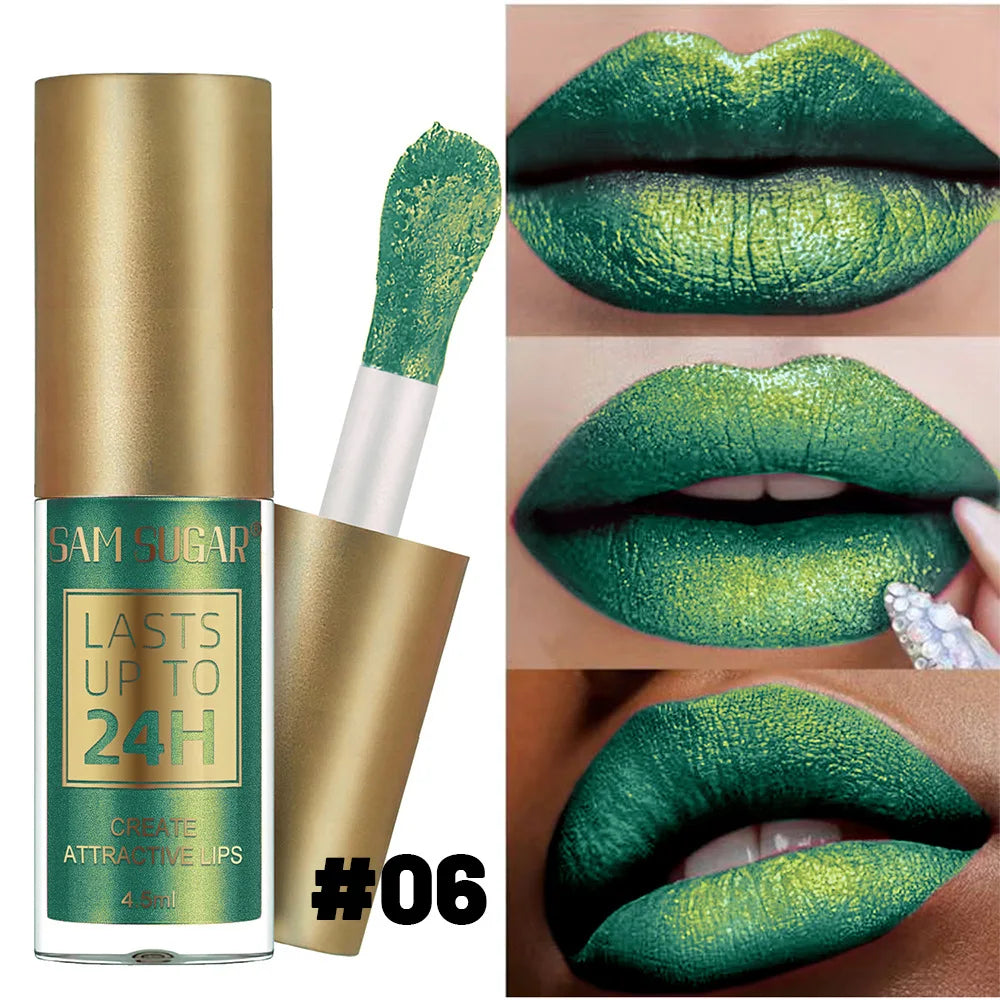 SAM SUGAR Chameleon Lip Gloss 6 Colors Pearl Waterproof
