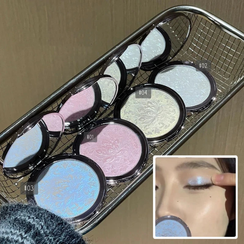 Diamond Glitter Highlighter Palette – Shimmer Eyeshadow Powder Highlighter Palette PRIMED