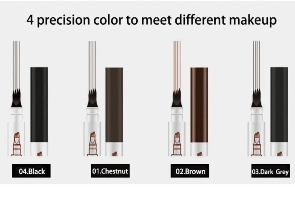 Blana 4-Fork Microblading Eyebrow Pencil | Waterproof Brow Pen Eyebrow Pencil PRIMED