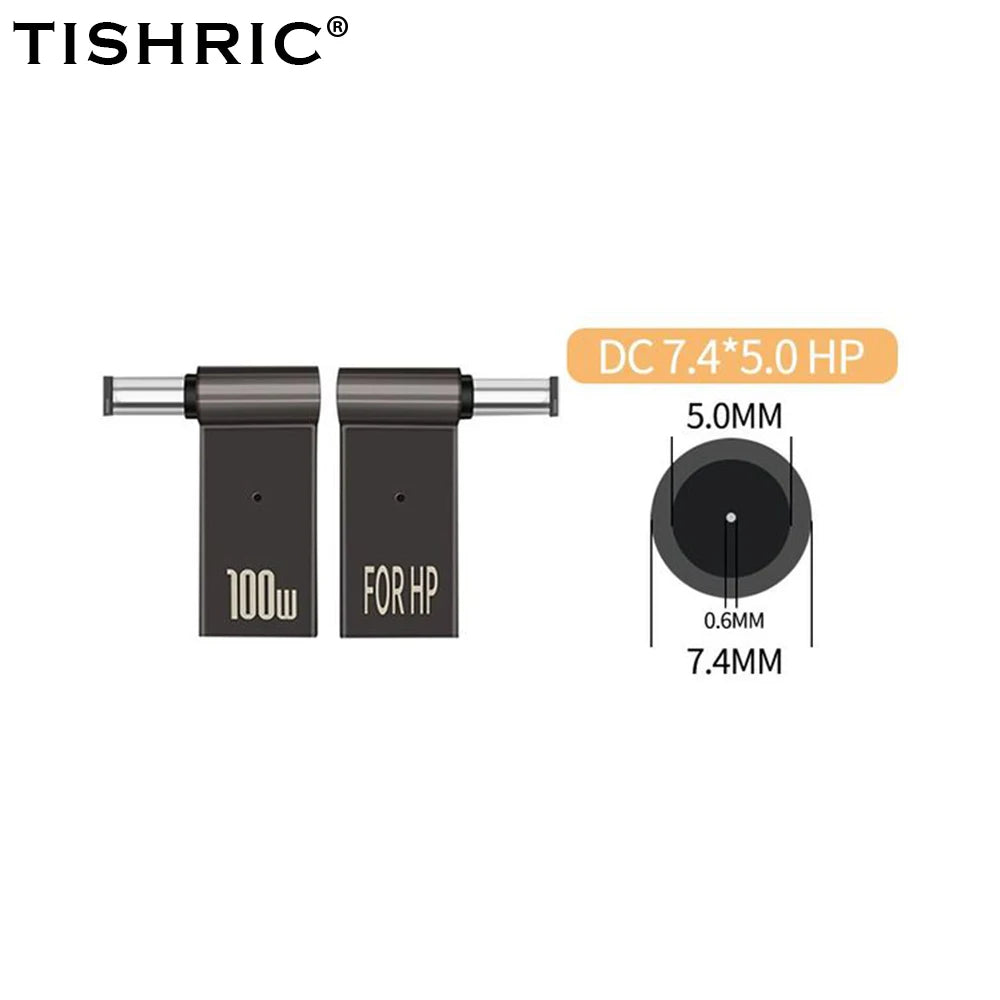 TISHRIC 100W USB-C to DC Laptop Power Adapter | Lenovo HP Dell