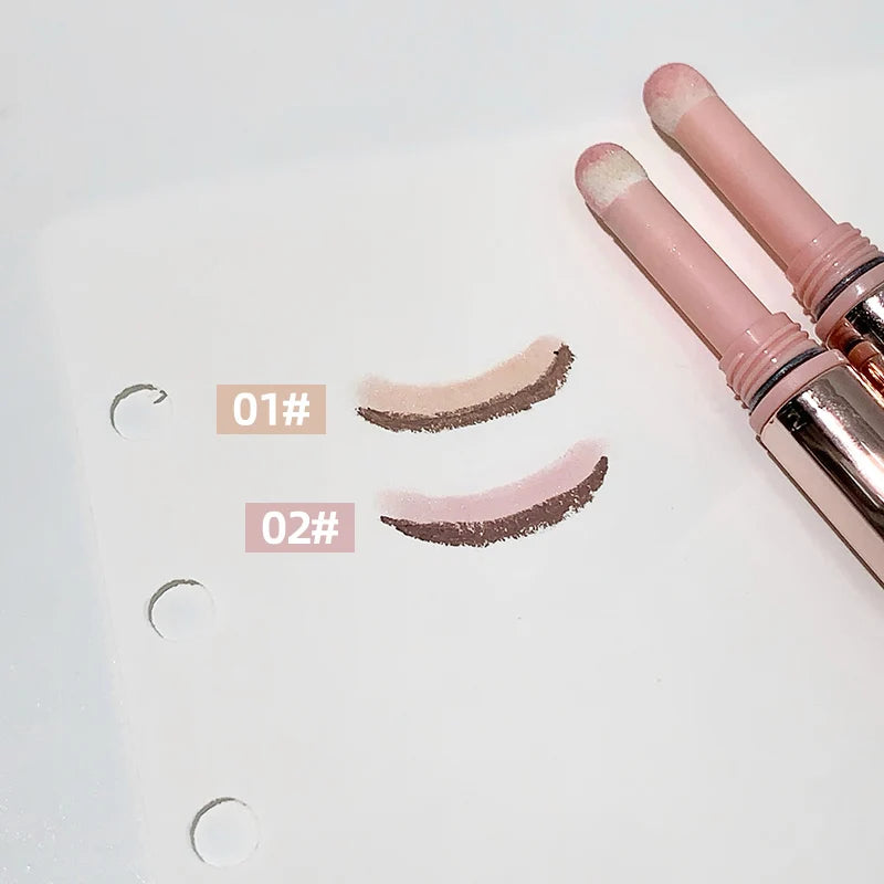 Double-End Lying Silkworm Eyeliner & Highlighter Pencil Eye Makeup Pencil PRIMED
