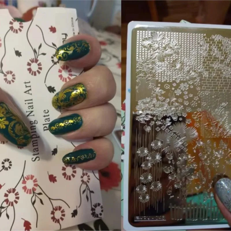 Nail Art Stamping Plate 6×12cm – Cactus Floral & Animal Designs Nail Stamping Plate PRIMED