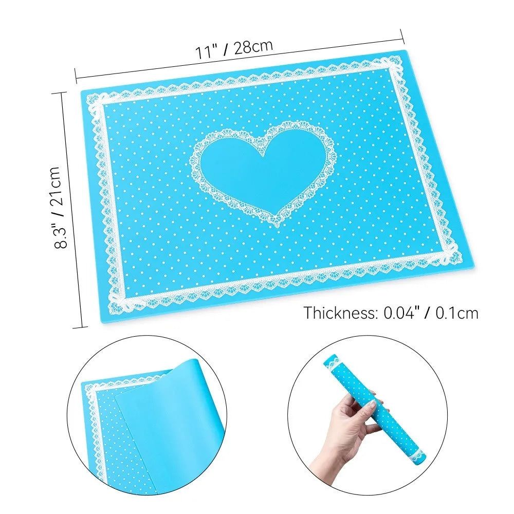 Silicone Nail Art Mat – Non-Slip Washable Lace Hand Cushion