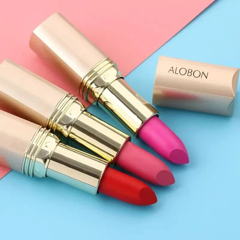 10-Color Matte Velvet Lipstick – Waterproof 24H Long-Lasting