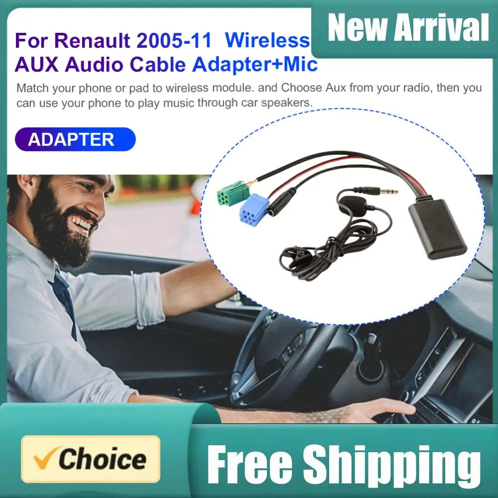 Bluetooth 5.0 Audio Adapter with MIC for Renault 2005–2011 Car Bluetooth Adapter PRIMED