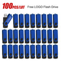 Bulk Metal USB Flash Drives 4GB–64GB | Custom Logo Engraved USB Flash Drive PRIMED 2GB 100pcs Blue China Mainland