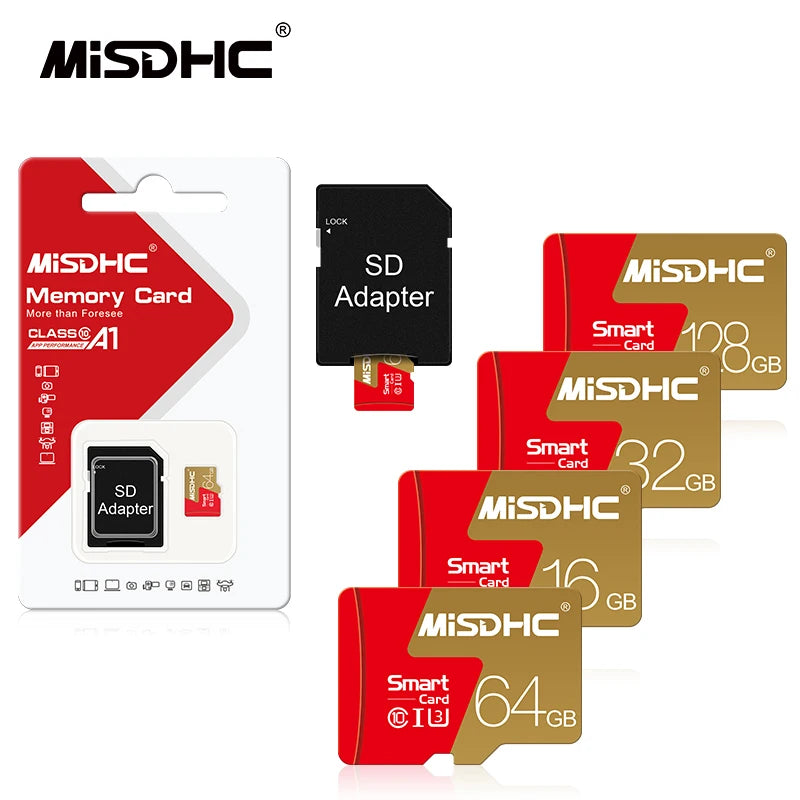 MISDHC Class 10 Micro SD Card 4GB–256GB TF Flash + Adapter Micro SD Card PRIMED 4GB