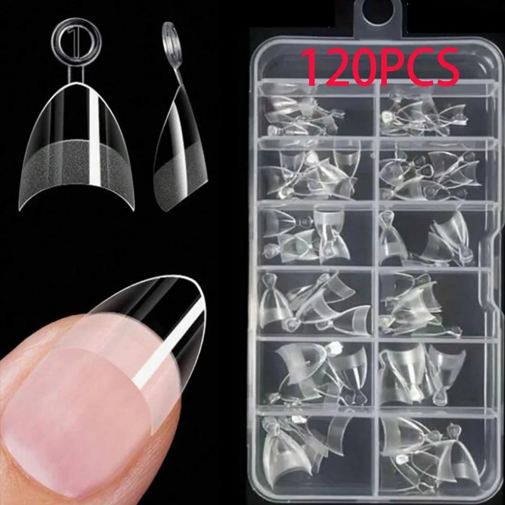 Half Matte Press On Nails Extra Short False Tips 120/240pcs
