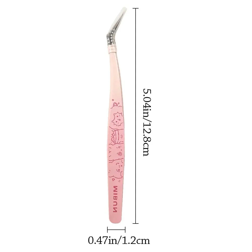 Anti-Static Curved Eyelash Extension Tweezers | Cartoon Design Eyelash Tweezers PRIMED