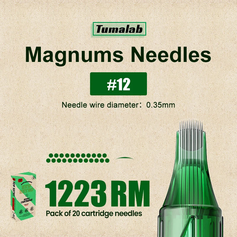 TUMAlab Tattoo Cartridge Needles 20PCS – Stainless Steel