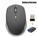 2.4GHz Wireless Optical Mouse 1600 DPI Nano Receiver 4 Button Wireless Mouse PRIMED Black with OTG