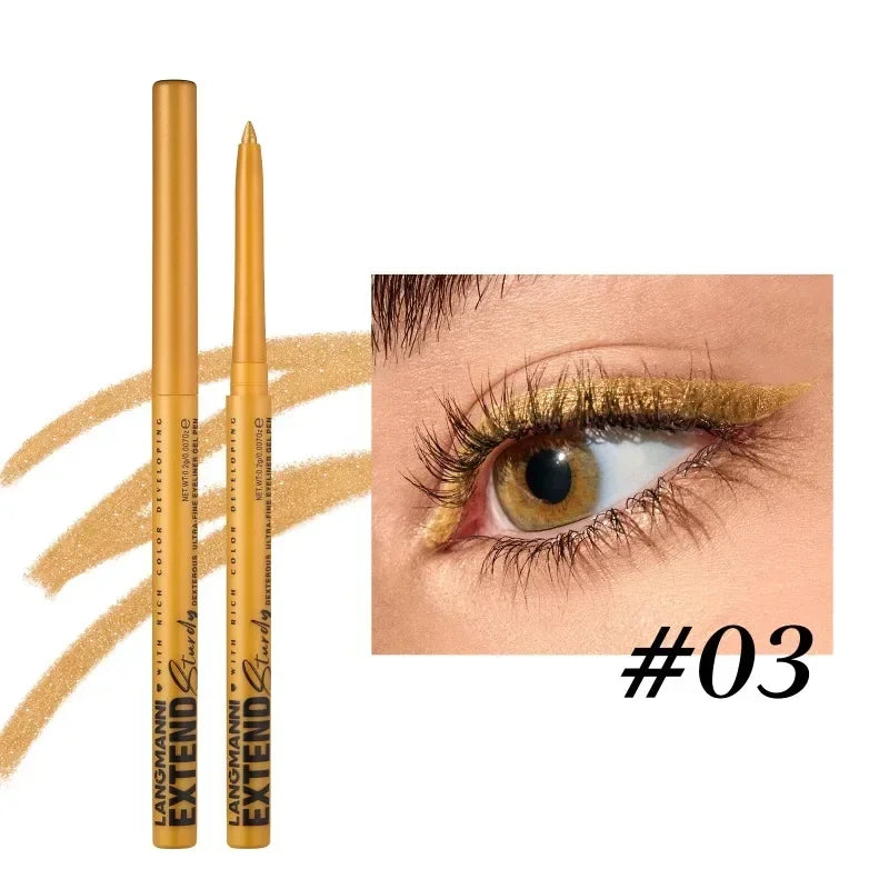 Waterproof Eyeliner Pencil – 12 Matte & Pearl Shades