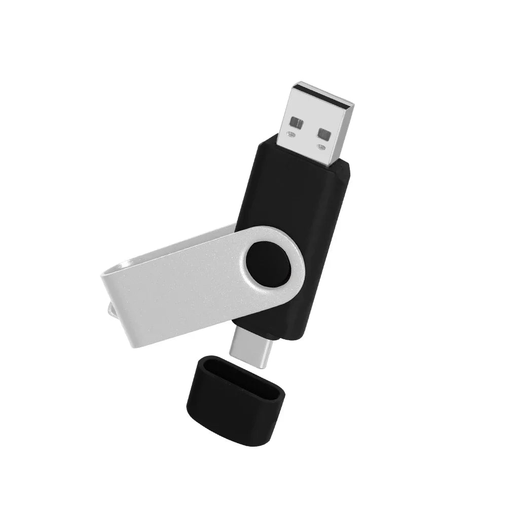 Type-C OTG USB Flash Drive 2-in-1 | 16GB to 128GB Pen Drive USB Flash Drive PRIMED 128GB sliver-black