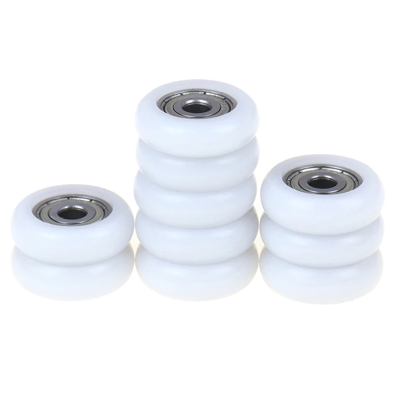 Sliding Shower Door Roller Wheel 21.5mm White Plastic Replacement