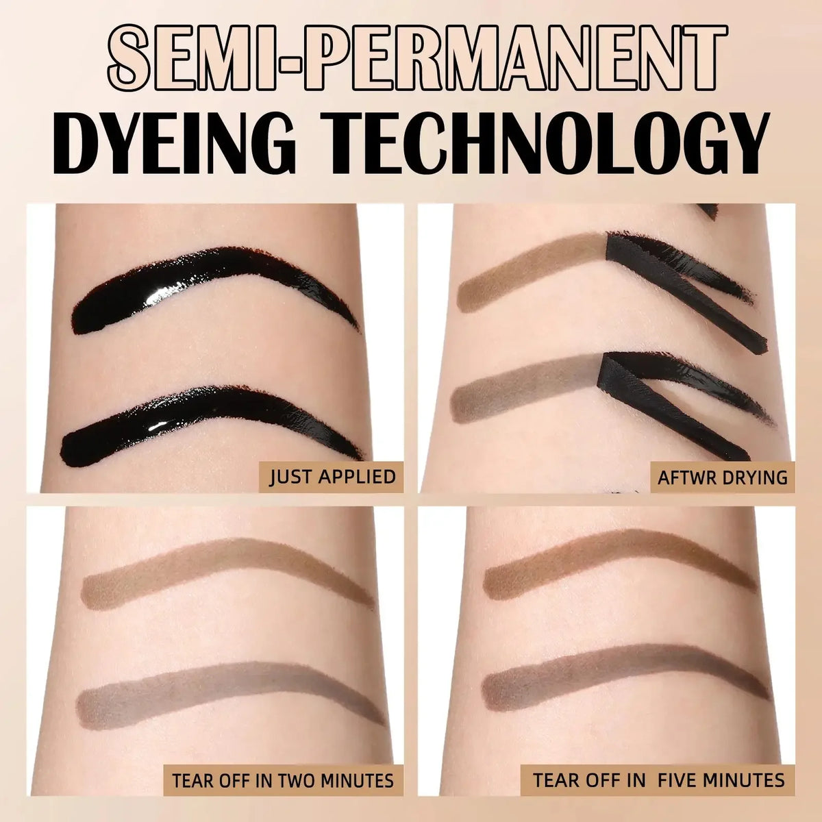 SAM SUGAR Peel-Off Brow Tattoo Cream | Waterproof Long-Lasting Eyebrow Tint Cream PRIMED