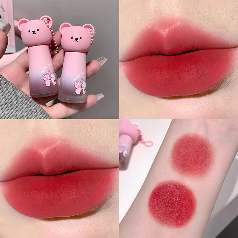 Gege Bear Matte Lip Gloss – Waterproof Long-Lasting Lip Tint Matte Lip Gloss PRIMED