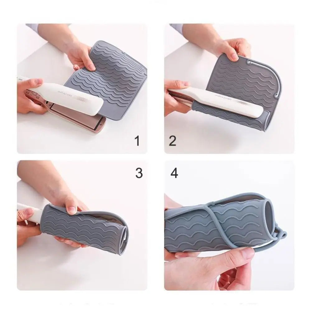 Silicone Heat Resistant Mat for Curling Iron & Straightener