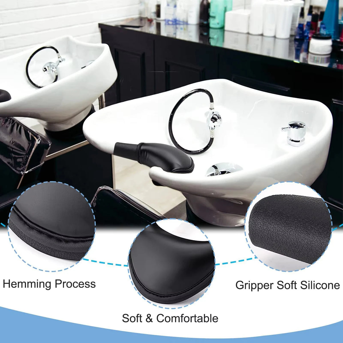 Silicone Shampoo Bowl Neck Rest Cushion | Home & Salon Use