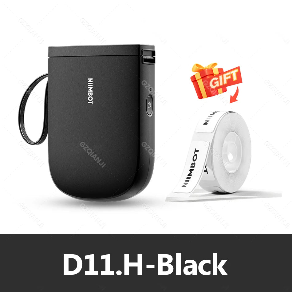 NIIMBOT D11H Mini Bluetooth Label Maker 300DPI Thermal Printer Thermal Label Printer PRIMED 300dpi D11-H BK