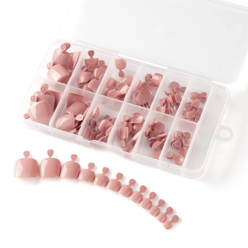 120pcs Press On Toenails – Fake Toe Nail Tips, 12 Sizes