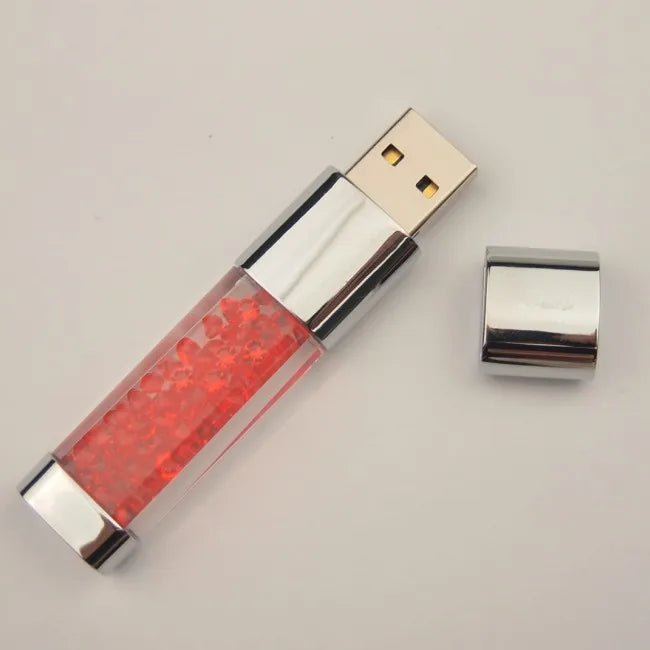 Crystal LED USB Flash Drive 4GB–128GB | Wedding Pendrive USB Flash Drive PRIMED