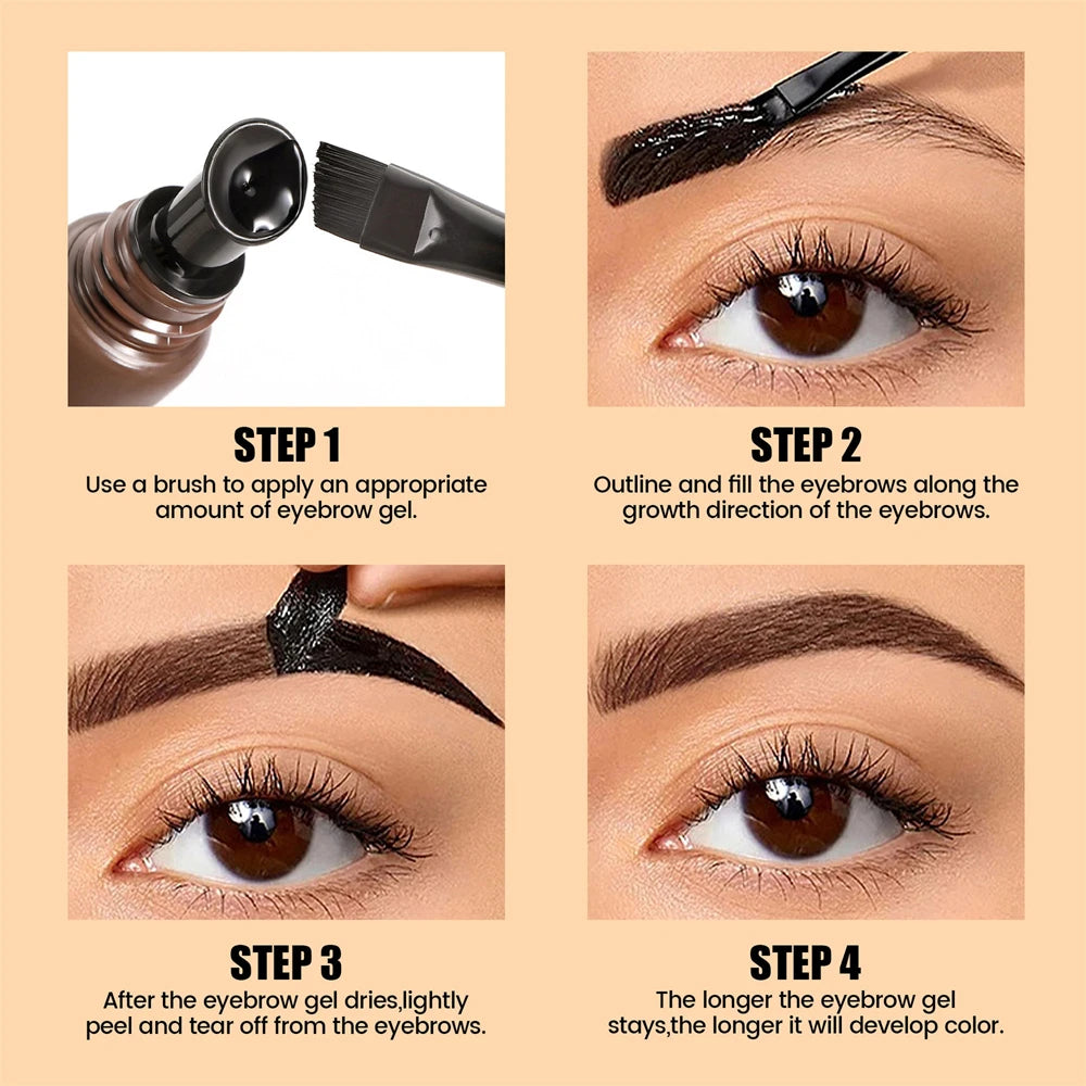 Semi-Permanent Peel-Off Eyebrow Tint | Waterproof Brow Tint Eyebrow Tint PRIMED