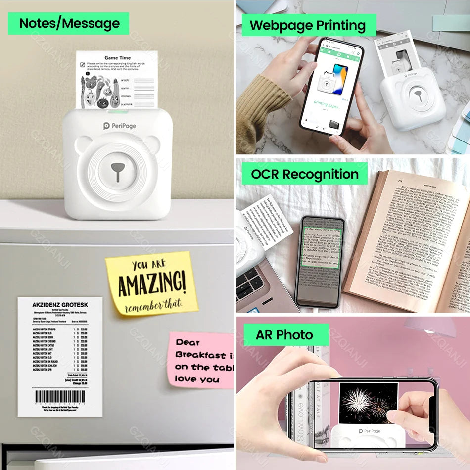 PeriPage A6 Portable Bluetooth Thermal Printer + Carry Bag Portable Thermal Printer PRIMED
