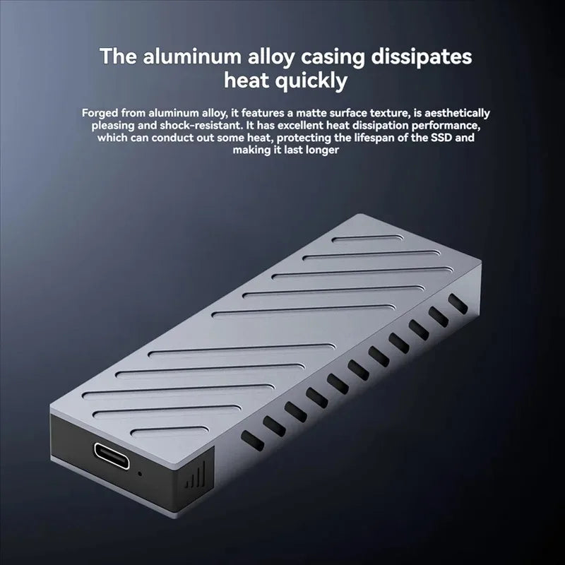 M.2 NVMe SATA SSD Enclosure 10Gbps USB 3.1 Type-C Aluminum SSD Enclosure PRIMED