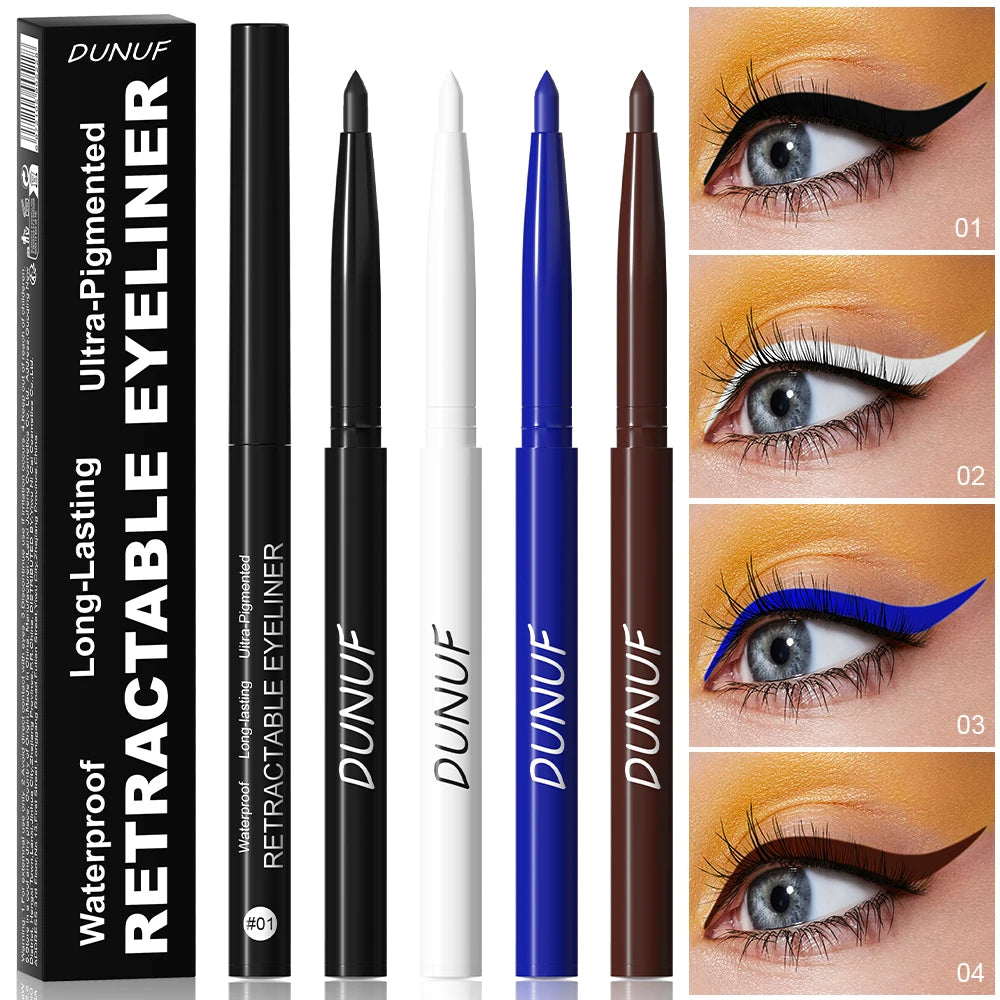 DUNUF Waterproof Matte Gel Eyeliner Pencil – Ultra-Fine Gel Eyeliner Pencil PRIMED