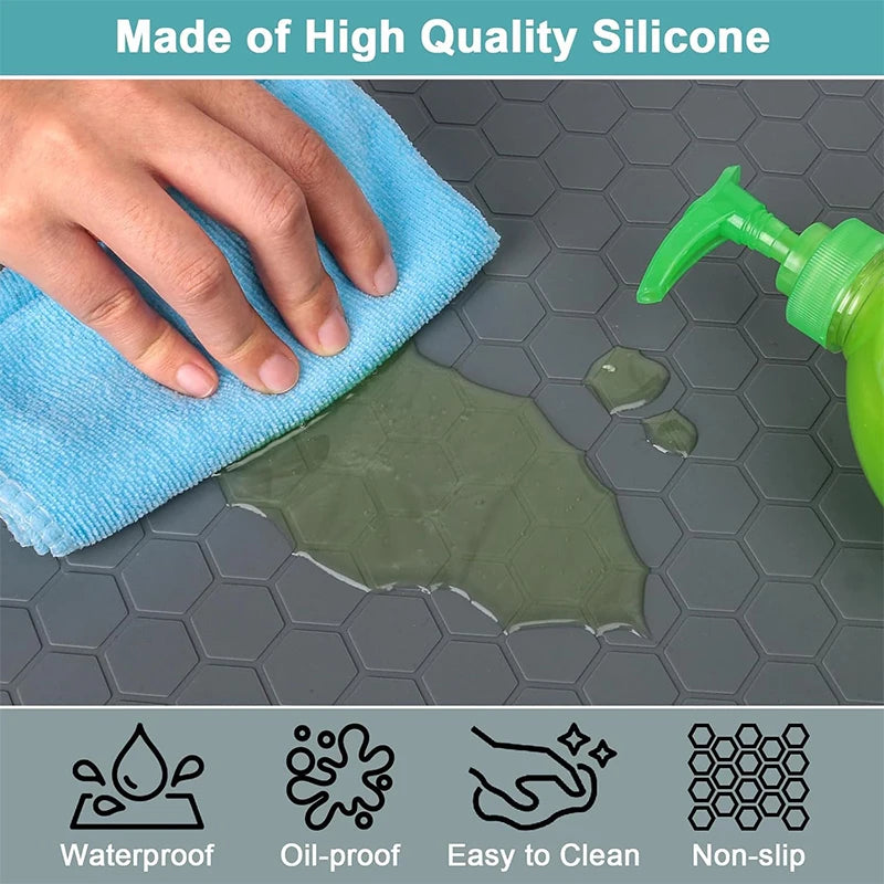 Waterproof Silicone Under Sink Mat – Kitchen & Bathroom Liner