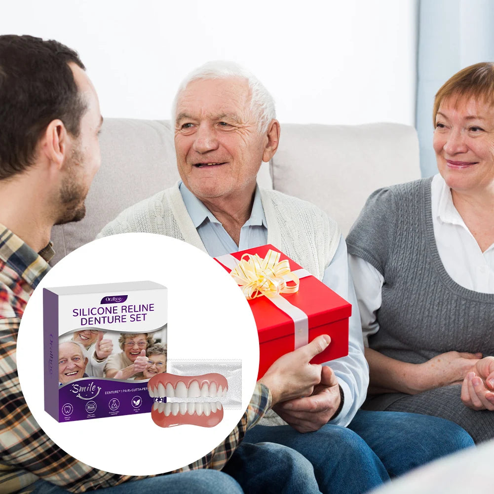 Silicone Denture Reline Kit – Flexible Upper & Lower Set Denture Reline Kit PRIMED