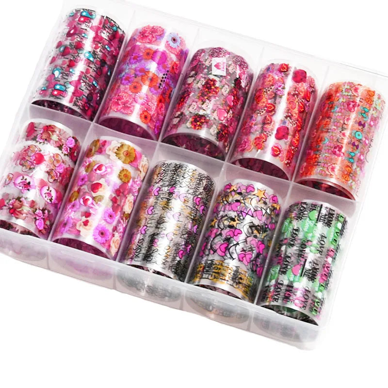 Galaxy Nail Transfer Foils – 10 Rolls, 105 Designs | DIY Nail Art