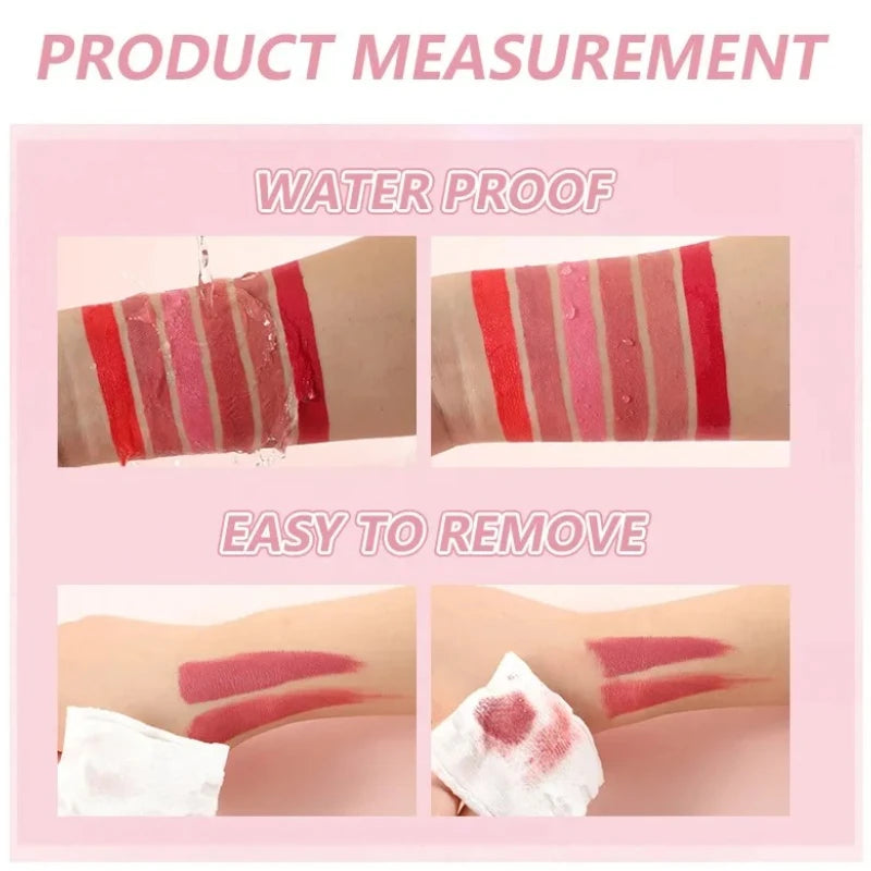 Pudaier 12-Color Matte Glitter Liquid Lip Gloss Set – Nude