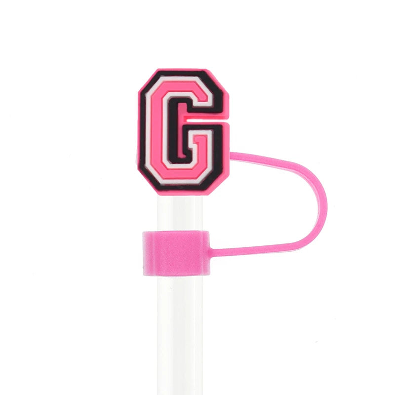 Silicone Letter Straw Cover Caps for Stanley 30 & 40oz Tumblers