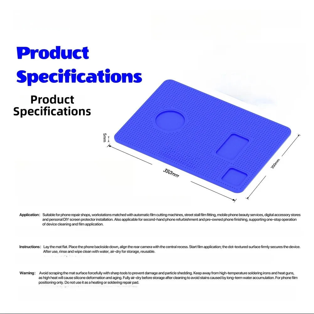 Silicone Non-Slip Mat for Screen Protector Application 35x25cm