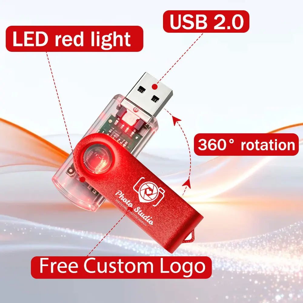 100-Pack Custom Logo Metal USB 2.0 Flash Drives 4GB–128GB USB Flash Drive PRIMED