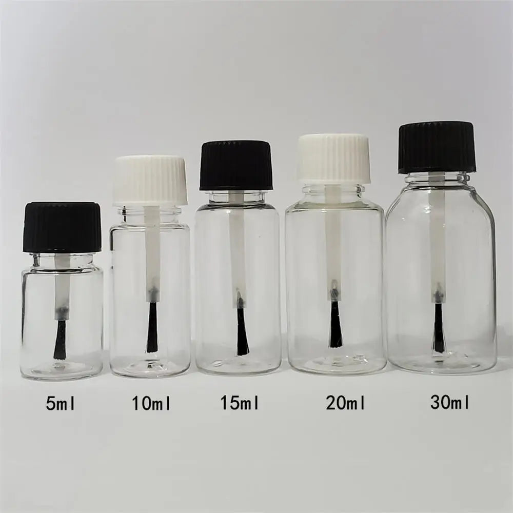 Refillable Nail Polish Bottles with Brush Cap 5–30ml