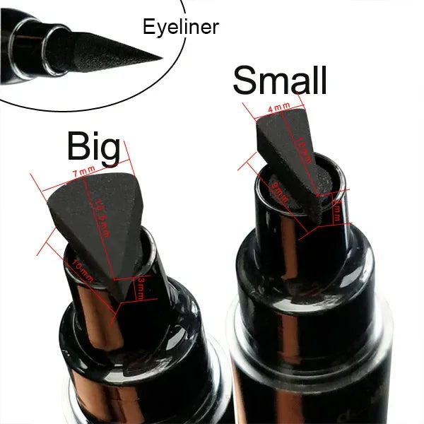 2-in-1 Stamp Eyeliner Pen – Waterproof Long-Wearing Double Head Stamp Eyeliner Pen PRIMED